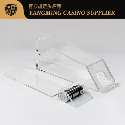 comprar Venta caliente 8 cubierta Acrílico claro zapatos de distribuidor alto Juego de mesa de póker zapatos de distribuidor de escritorio Fabricación en línea