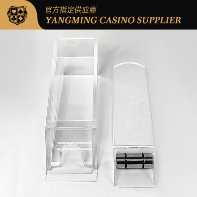 comprar Capacidad de póker de casino profesional de 8 cubiertas zapatos de distribuidor acrílico claros y altos para juegos de póker de casino baccarat Fabricación en línea