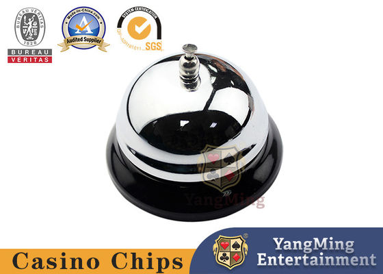 comprar   color plata de acero inoxidable Bell de la llamada del   de la tabla del bacará del   dedicado del casino para la llamada Bell de la palmada del metal de los juegos de tabla del póker del casino Fabricación en línea