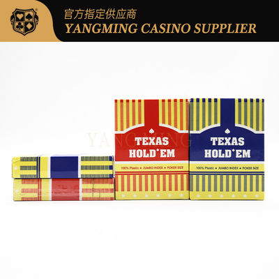 comprar Los naipes plásticos del club de Texas Hold'Em esmerilan el logotipo modificado para requisitos particulares rojo y azul Fabricación en línea