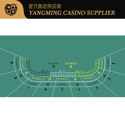 comprar Tapete de juego impermeable con impresión roja de primera calidad con diseños combinados de casino Baccarat / Texas Poker Fabricación en línea