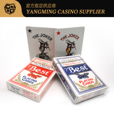 comprar 555 Doméstico Blue Core Poker Cards Factory Stock Azul Rojo Color Impresión Club de Juegos de azar Dedicado Juego de cartas Fabricación en línea