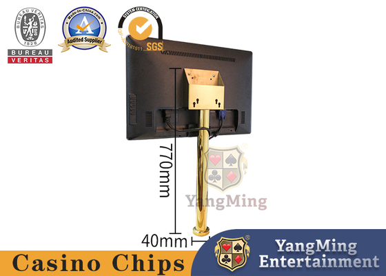 comprar Nuevo sistema de entretenimiento con soporte de exhibición de lujo personalizado del fabricante, versión de titanio amarillo, mesa de póquer con pantalla LCD HD, soporte Fabricación en línea