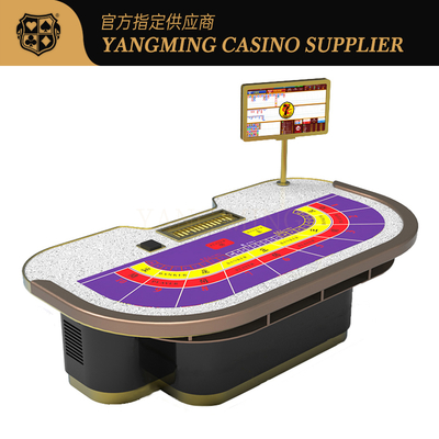 comprar Mesa de póquer de lujo para casino Baccarat de 9 jugadores con patrones y colores personalizados Fabricación en línea
