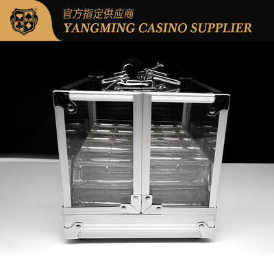 comprar Cuerpo de fichas de póquer acrílico profesional - 600 fichas de casino pueden ser puestas con 6 bandejas Fabricación en línea