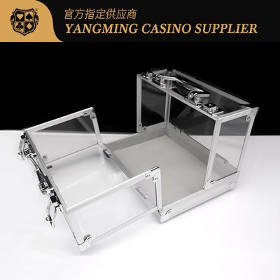 comprar Estuche profesional de póquer acrílico para casino - Capacidad para 600 fichas con 6 bandejas de almacenamiento Fabricación en línea