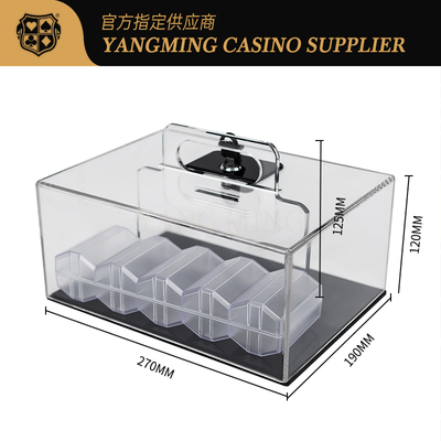 comprar Acrylic Poker Chip Holder - 400 Capacity Texas Hold'em Storage Case Fabricación en línea