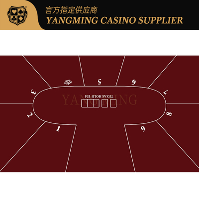 comprar Custom Texas Hold'em Poker Table Mat – 9 Player Casino Game Layout Fabricación en línea