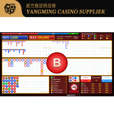 comprar Baccarat Lucky Six Casino System Software Mesa de póquer Chino Inglés Bilingüe Juego de cambio Fabricación en línea
