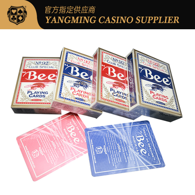 comprar Naipes alemanes de juego del casino 310g del club rojos o naipes azules de la abeja del casino No.92 Fabricación en línea