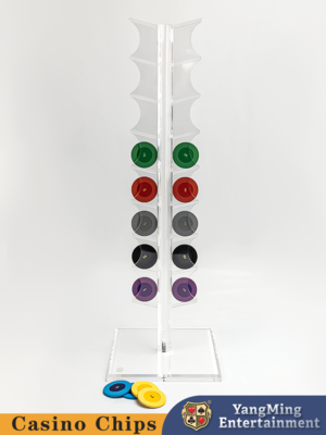 comprar tenedor redondo de juego de la aduana de la tabla de la ruleta del portador de microprocesadores de la tabla de la caja transparente de las fichas de póker del casino 16pcs Fabricación en línea