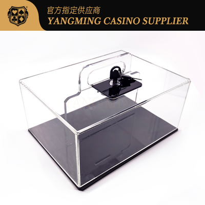 comprar Juego de tabla de acrílico metálico de Chip Case Full Transparent Baccarat del póker del hierro + de la cerradura Fabricación en línea