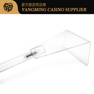 comprar Las fichas de póker de acrílico del casino de los accesorios transparentes llenos del juego rastrillo de juego de los microprocesadores rastrillan/del desmontaje telescópico plástico Fabricación en línea
