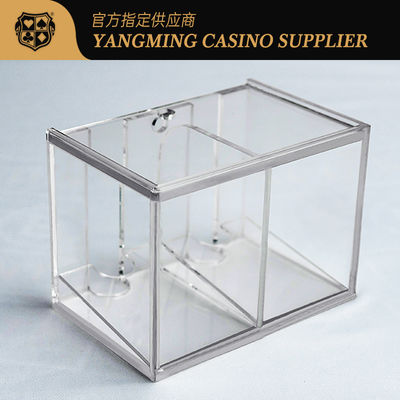 comprar Caja de acrílico espesada fábrica plástica transparente del descenso del tenedor del distribuidor autorizado de las tarjetas de las cubiertas del portador 8 de los naipes Fabricación en línea