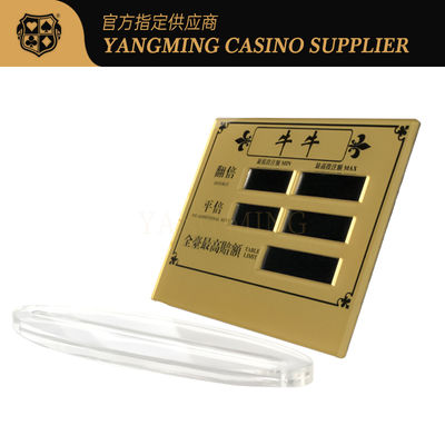 comprar Casino Bull Poker Table Limited Tarjeta Roja Impresión de pantalla de plástico acrílico se puede personalizar Fabricación en línea