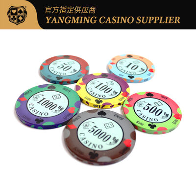comprar Crystal Acrylic Casino Poker Chips, Mesh Bronzing Silkscreen Custom Casino salta Fabricación en línea