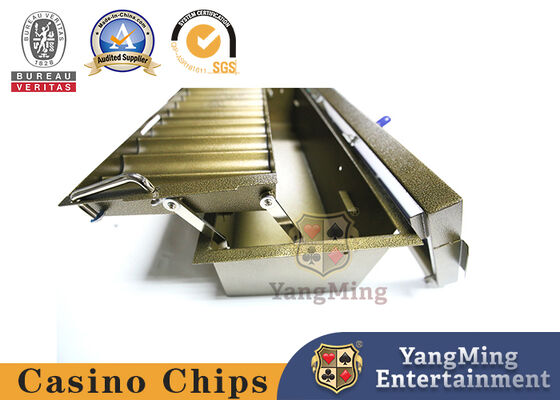 comprar Solo casino Chip Tray Titanium Square Round Chips Box With Cover de juego ULTRAVIOLETA de la grada Fabricación en línea