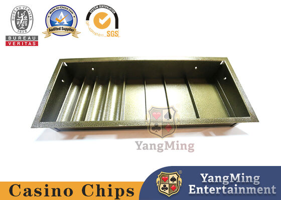 comprar La tabla del póker dedicó el póker Chip Case Tray Double Lock de 1 capa plancha fila cuadrada de la forma de Chips Float With 4 del metal Fabricación en línea