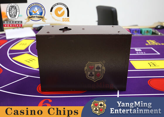 comprar Caja de juego del descenso del dinero del casino del metal de la tabla del póker con la manga y las cerraduras para el tenedor del efectivo de la tabla del póker Fabricación en línea
