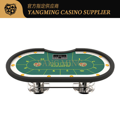 comprar Una elegante mesa de póquer oval para 10 jugadores en Texas Hold'em. Fabricación en línea