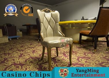 comprar Sillas de cuero simples del juego del casino de la PU del restaurante/de la sala de estar con el hotel coreano de madera sólido del marco Fabricación en línea