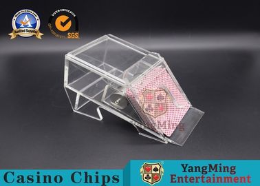 comprar 1 zapato de acrílico dedicado de juego durables del zapato de la tarjeta del casino de la cubierta, negro o claro del color Fabricación en línea