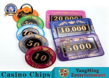 comprar Los fabricantes suministran la pantalla de seda de acrílico 760 Crystal Chip Set With Aluminum Poker Chips Set Case Fabricación en línea