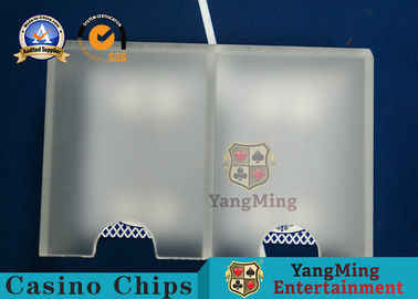 comprar Tarjeta ancha del tamaño de acrílico del espesamiento Matte Open Card Cover Box para los accesorios de la encimera de la tabla del póker necesarios Fabricación en línea