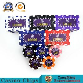 comprar el broncear plástico americano de encargo de Chip Set Ink Silk Screen del póker del casino de la base de hierro del ABS de 760pcs 14g Fabricación en línea