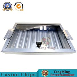comprar 8 accesorios color plata de la tabla de la veintiuna de Chip Tray 375*253m m de la tabla del póker de las filas Fabricación en línea