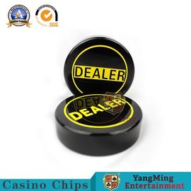 comprar Texas Hold material de acrílico ellos ronda de la tarjeta del póker del botón del distribuidor autorizado del póker forma color negro Fabricación en línea