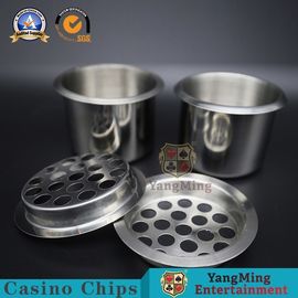 comprar accesorios Texas Hold del juego del casino 70g ellos presentar descenso de acero inoxidable en la pantalla del cenicero para los tenedores de la bebida de la tabla del póker Fabricación en línea