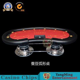 comprar 8-10 la tabla plegable Texas Hold del póker del casino oval de la persona ellos llevó la tabla con la sobremesa impermeable de la tela Fabricación en línea