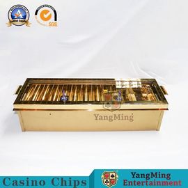 comprar Dos capas del titanio del casino de oro de Chip Tray With Lid And Locks del color metálico del hierro Fabricación en línea
