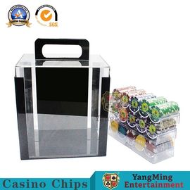 comprar Ronda Chips Carrier Handle Full Transparent Chips Case del póker 1000PCS Fabricación en línea