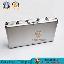 comprar La caja robusta 600pcs Clay Poker Chips Set Case del marco de la aleación de aluminio del poder con los naipes y corta en cuadritos Fabricación en línea