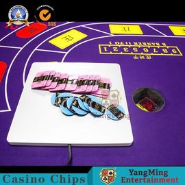 comprar las tarjetas de cuero de la sobremesa del sistema del casino RFID de 2850*1650*800m m sentían el mantel para el póker de lujo del bacará Fabricación en línea