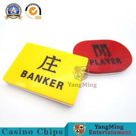 comprar El banquero del bacará del casino del botón del distribuidor autorizado del póker y el botón desmontables impresos de acrílico del jugador gana al marcador Fabricación en línea