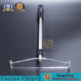 comprar Póker plástico transparente retractable Chips Rake de la aleación de aluminio de los accesorios de la tabla del póker del bacará de la ruleta Fabricación en línea