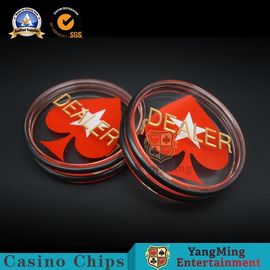 comprar Corazón rojo plástico de acrílico del casino del juego de los accesorios de Texas Club Poker 75m m del distribuidor autorizado del botón durable del descarte Fabricación en línea