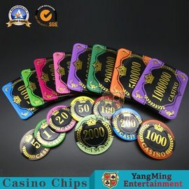 comprar Las fichas de póker de juego del cuadrado del código del RFID/personalizaron el casino ULTRAVIOLETA 12g Chips Set de acrílico del rectángulo Fabricación en línea