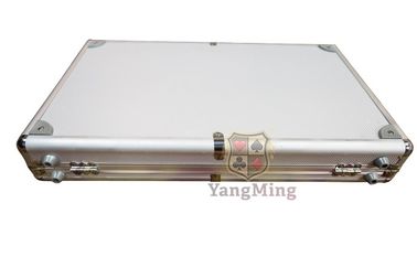 comprar Veintiuna de aluminio de lujo Chips Case de las ruedas de ruleta de la plata de la esponja de 600pcs 14g Clay Chip Box Casino Baccarat Portable Fabricación en línea