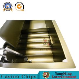 comprar Ronda de nylon Chips Set Float del color del oro de 15 filas del metal de la tabla amarilla de Chips Carrier Double Layer Gambling Fabricación en línea