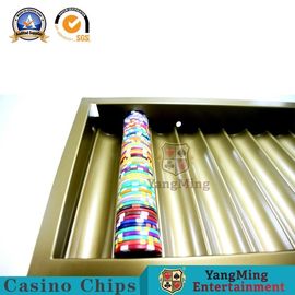 comprar un casino de juego de lujo del metal del oro de la capa Chip Tray 300-500Pcs 14g Clay Chips Holder Fabricación en línea