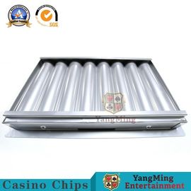 comprar El casino industrial Chip Tray Single Layer Poker Chips del metal de las filas del hierro 8 flota la plata brillante Fabricación en línea