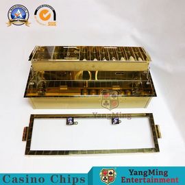 comprar cerradura del metal de la capa doble 2 del club de Chip Tray VIP del casino de 540*235m m que juega la caja de la combinación de las filas de Chips Float 10 Fabricación en línea
