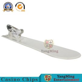 comprar Pala plástica de juego de la tarjeta del ABS de Texas Holdem Table Poker Accessories del bacará blanca y roja con la pala Fabricación en línea