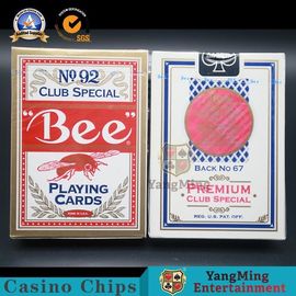 comprar Color azul rojo de juego de la caja de la cubierta de los naipes 144 de la base negra de la fluorescencia Fabricación en línea