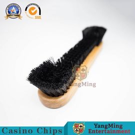comprar Escobilla de mano del polvo del paño de la rueda de ruleta del color de madera de la disposición de la tabla del póker de los accesorios del juego del casino Fabricación en línea