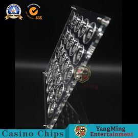 comprar el casino Chips Acrylic Horizontal Section Carrier de la tablilla de anuncios del diámetro de 40m m espesó 20pcs refinado Fabricación en línea